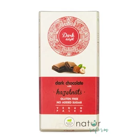 Health Market Dark Delight Étcsokoládé egész mogyoróval, édesítőszerekkel 80 g