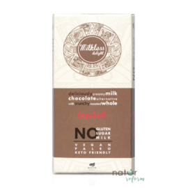 Health Market Milkless Delight Kakaós tábla egész mogyoróval, édesítőszerrel 80 g – Natur Reform