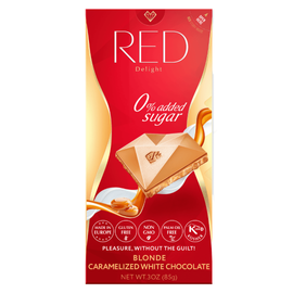 RED Delight Karamellizált fehér csokoládé édesítőszerekkel 85 g