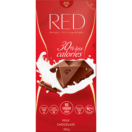 RED Delight Tejcsokoládé édesítőszerekkel 100 g