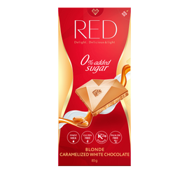 RED Delight Karamellizált fehér csokoládé édesítőszerekkel 85 g