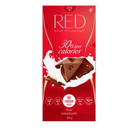 RED Delight Tejcsokoládé édesítőszerekkel 100 g