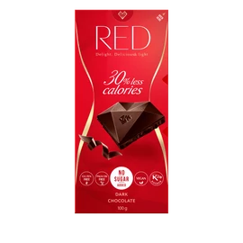 RED Delight Csökkentett energiatartalmú étcsokoládé édesítőszerekkel 100 g