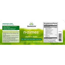 Swanson N-Zimes emésztőenzim komplex 90 növényi kapszula – természetes emésztést támogató étrend-kiegészítő