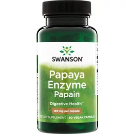 Swanson Papaya Enzim Papain 100 mg 60 vegán kapszula – emésztőenzim étrend-kiegészítő