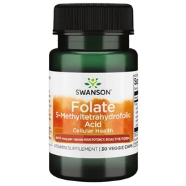 Swanson Folát (5-MTHF) 800 mcg / 30 db növényi kapszula