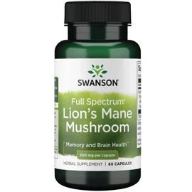 Swanson Lion&#039;s Mane Mushrom (Süngomba) 500 mg - 60 db