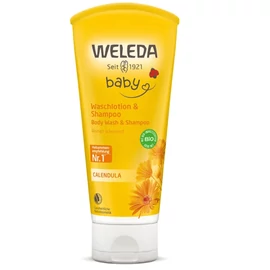 WELEDA BIO Körömvirágos natúr baba tusfürdő és sampon 200 ml