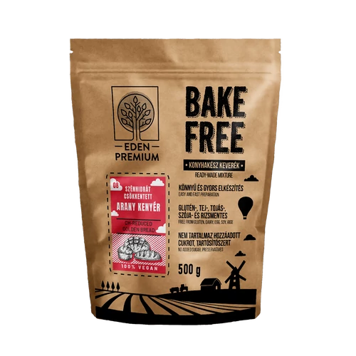 Éden Prémium Bake-Free Szénhidrátcsökkentett arany kenyér lisztkeverék 500 g