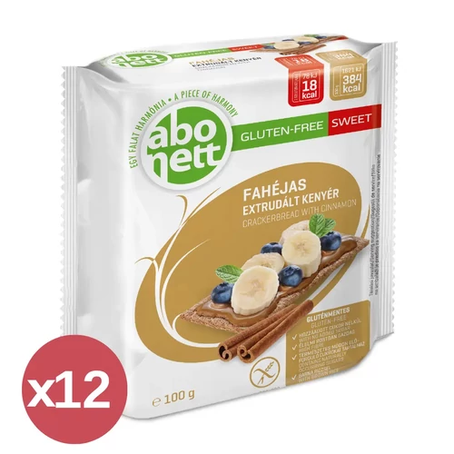 Abonett Gluténmentes extrudált kenyér, fahéjas kínáló 12X100 g - Natur Reform