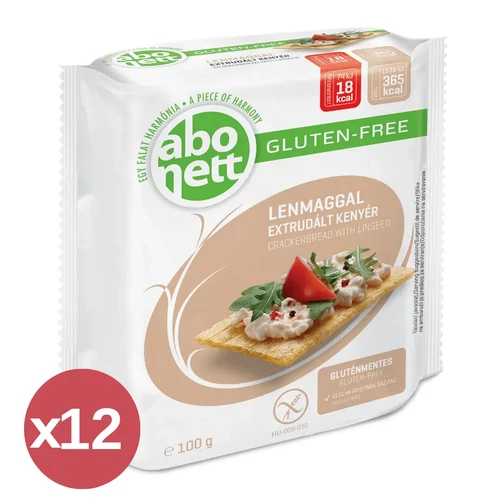 Abonett Gluténmentes extrudált kenyér, lenmaggal kínáló 12X100 g - Natur Reform