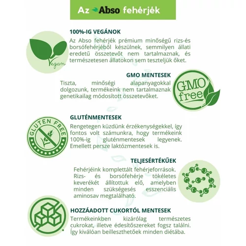 AbsoRICE Csokoládé ízű vegán fehérjepor 500 g 