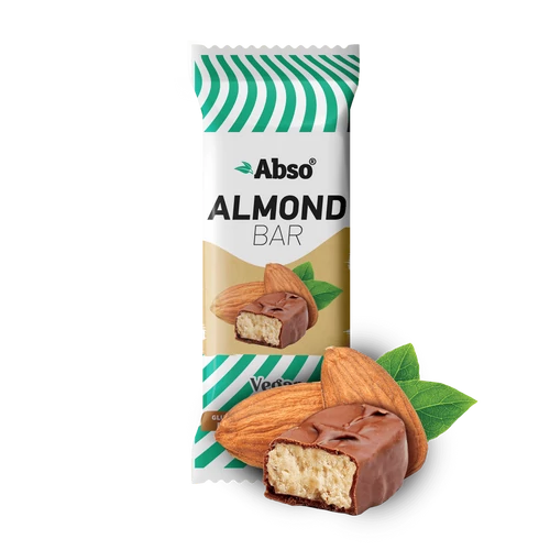Abso Almond bar - Mandulás szelet étcsokoládé bevonattal 35 g
