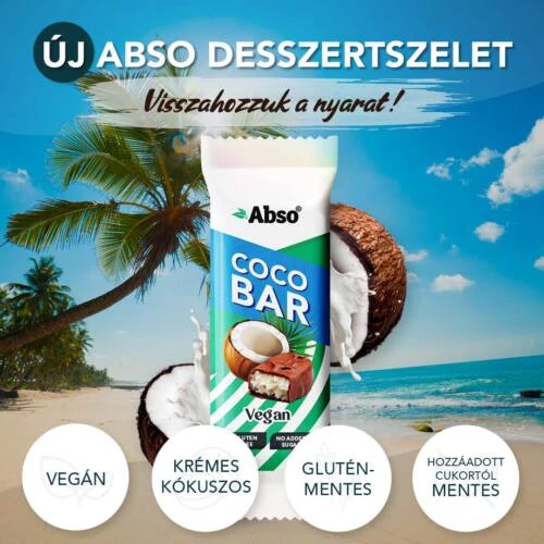 Abso Coco Bar - kókuszos vegán desszert szelet 35 g