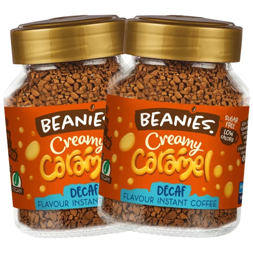 Beanies Krémes karamella ízű koffeinmentes instant kávé DUO 2X50 g – Natur Reform