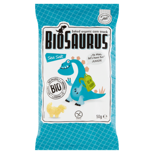 Biosaurus Kukoricás snack, tengeri sós &quot;BioSaurus Junior&quot; 50 g – Natur Reform