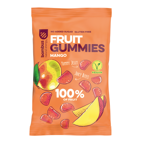 Bombus Fruit Energy Vegán Mangós gumicukor 35 g