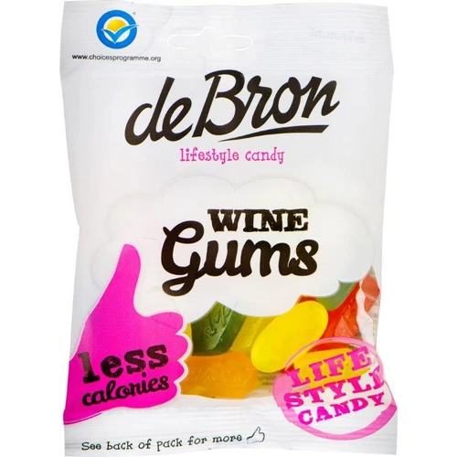 DeBron glutén- és cukormentes "wine gums" gumicukor 100 g