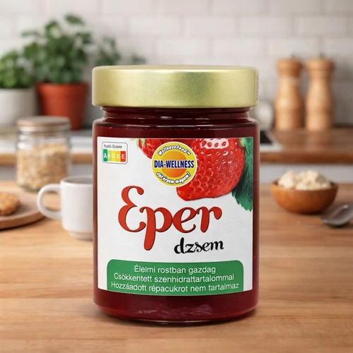Dia-Wellness Eper lekvár csökkentett szénhidráttartalommal 380 g – Natur Reform