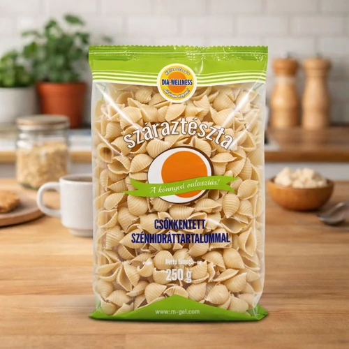 Dia-Wellness Nagykagyló száraztészta csökkentett szénhidrát 250 g – Natur Reform