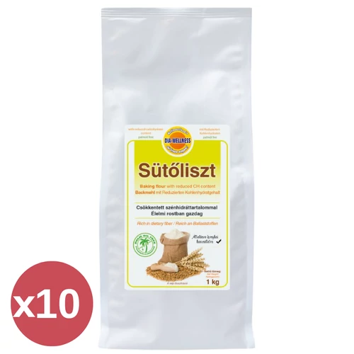 Dia-Wellness Sütőliszt csökkentett szénhidráttartalmú kínáló 10×1000 g