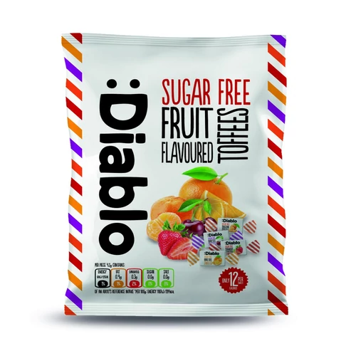 Diablo Cukormentes gyümölcskaramella, édesítőszerrel 75 g