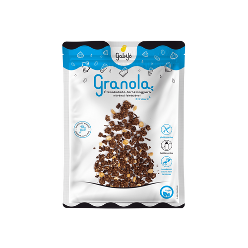 GabiJó Étcsokoládé-törökmogyoró granola növényi fehérjével - Protein 55 g