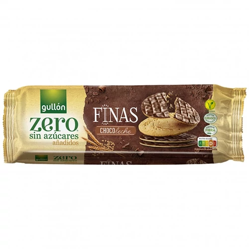 Gullón Thins Zero Tejcsokoládés Keksz hozzáadott cukor nélkül 150 g