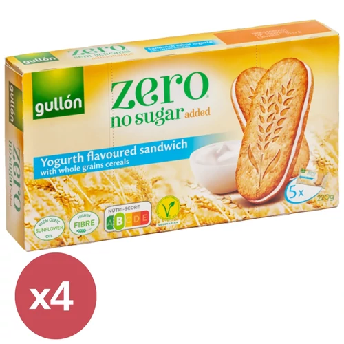 Gullón ZERO Joghurtos reggeli szendvicskeksz 4X220 g - Natur Reform