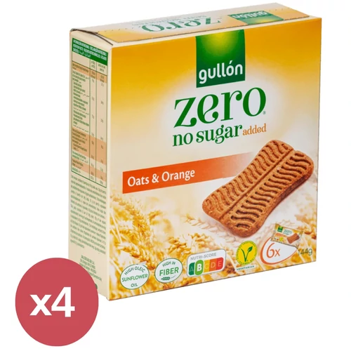 Gullón ZERO Snack zabos, narancsos szelet 4X144 g - Natur Reform