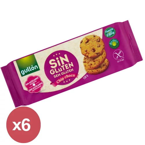 Gullón Chip choco - gluténmentes keksz csokoládé darabokkal 6X125 g