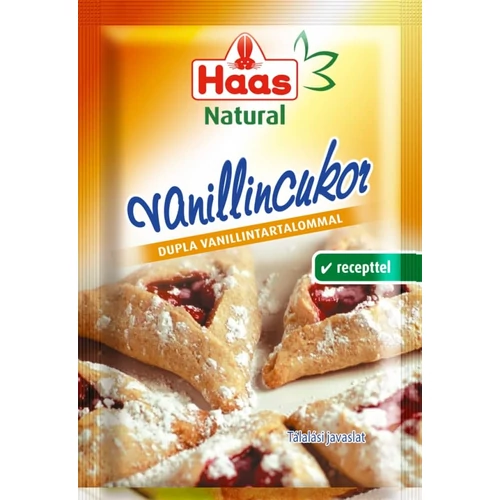 Haas Natural vanillincukor 8 g - Natur Reform