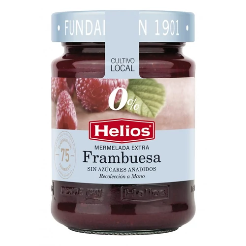 Helios Málna extradzsem édesítőszerrel 280 g - Natur Reform