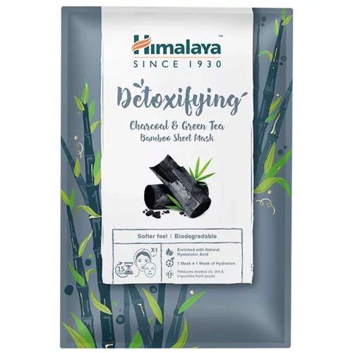 Himalaya Méregtelenítő bambusz textilmaszk aktív szénnel és zöld teával 30 ml – Natur Reform