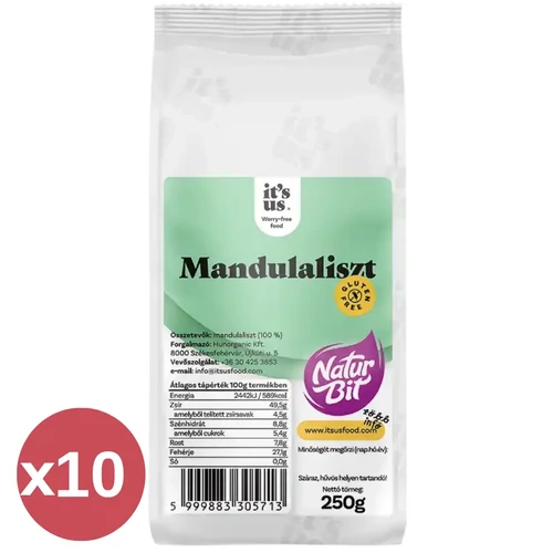 It’s us NATURBIT Mandulaliszt kínáló 10×250 g - Natur Reform
