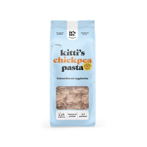 It’s us Kitti’s Gluténmentes csicseriborsó nagy kocka száraztészta 250 g