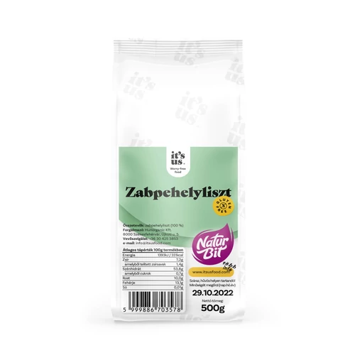 It's us NATURBIT Zabpehelyliszt gluténmentes 500 g – Natur Reform