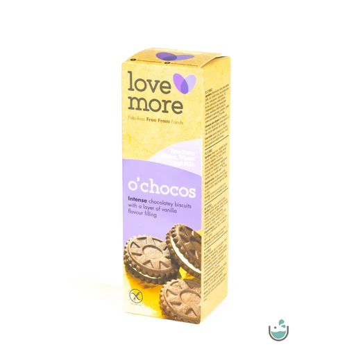 LoveMore gluténmentes o’choco csokis keksz 125 g (gluténmentes, vegán)