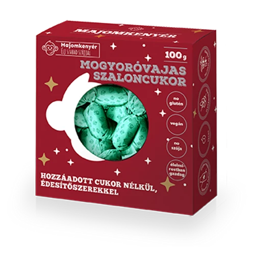 Majomkenyér Mogyoróvajas vegán szaloncukor 100 g – Natur Reform