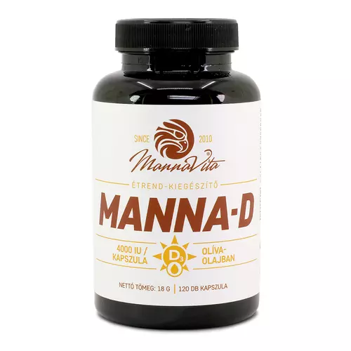 Mannavita Manna-D D3-vitamin oliva olajban 4000 NE, 120 db