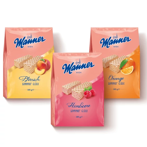 Manner Vegán Nyári ostya válogatás 3X185 g - Natur Reform