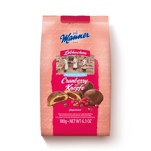 Manner Knöpfe Puszedli vörösáfonyás 180 g 