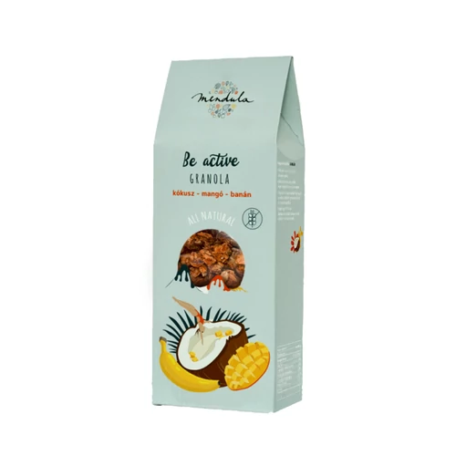 Mendula Kókuszos-banános-mangós granola 250 g – Natur Reform