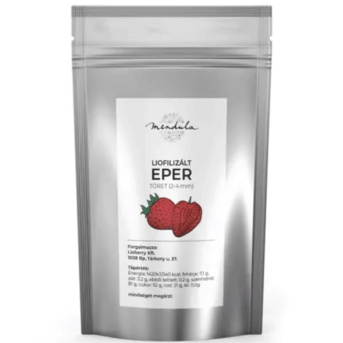 Mendula Liofilizált Eper kocka (2-4mm) - 70 g – Natur Reform