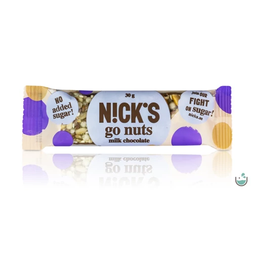 N!ck's Go nuts – gluténmentes tejcsokoládés magvas szelet 30 g