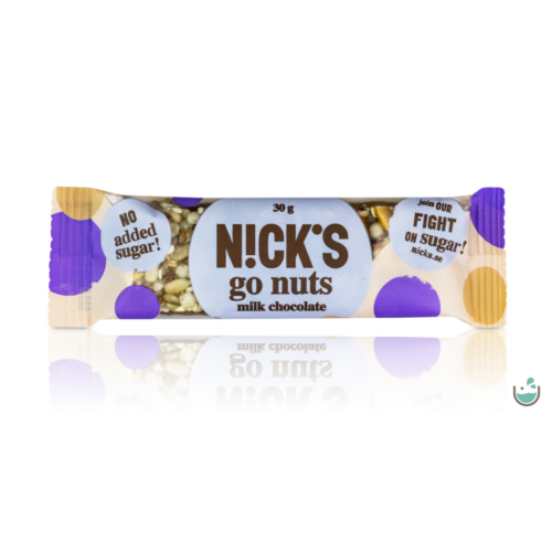 N!ck's Go nuts – gluténmentes tejcsokoládés magvas szelet 30 g