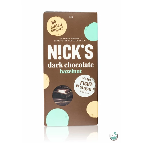 N!ck's gluténmentes táblás mogyorós étcsokoládé 75 g