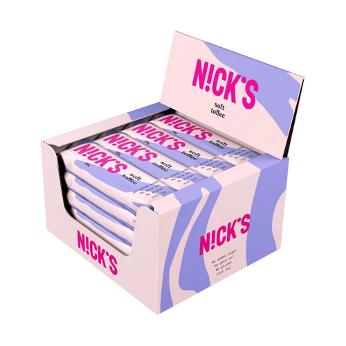 N!ck's Soft Toffee – Tejkaramellás szelet kínáló 14x28 g – gluténmentes, cukormentes karamellás édesség