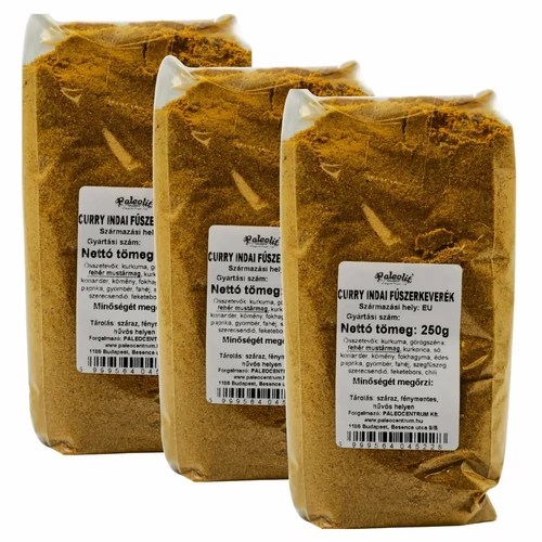 Paleolit Curry indiai fűszerkeverék TRIO 3X250 g