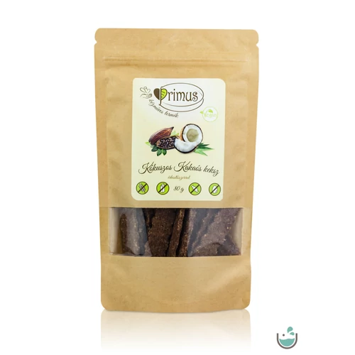 Primus kézműves vegán kókuszos-kakaós keksz 80 g